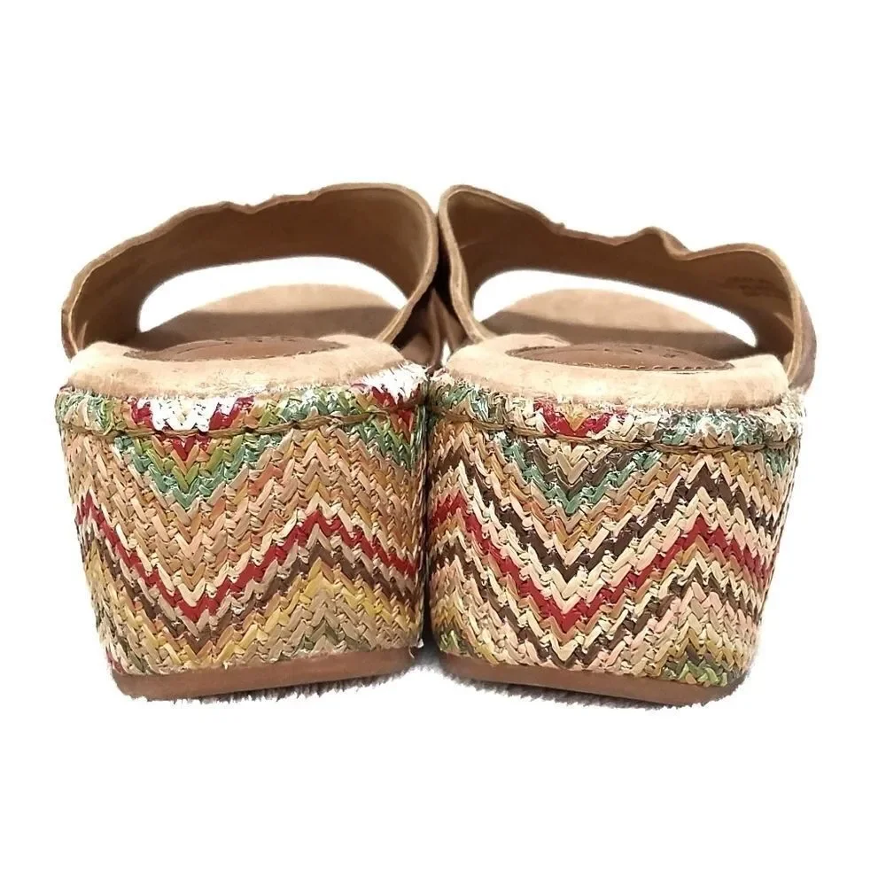 B.o.c. Aztec Print Open Toe Wedge Platform Sandals